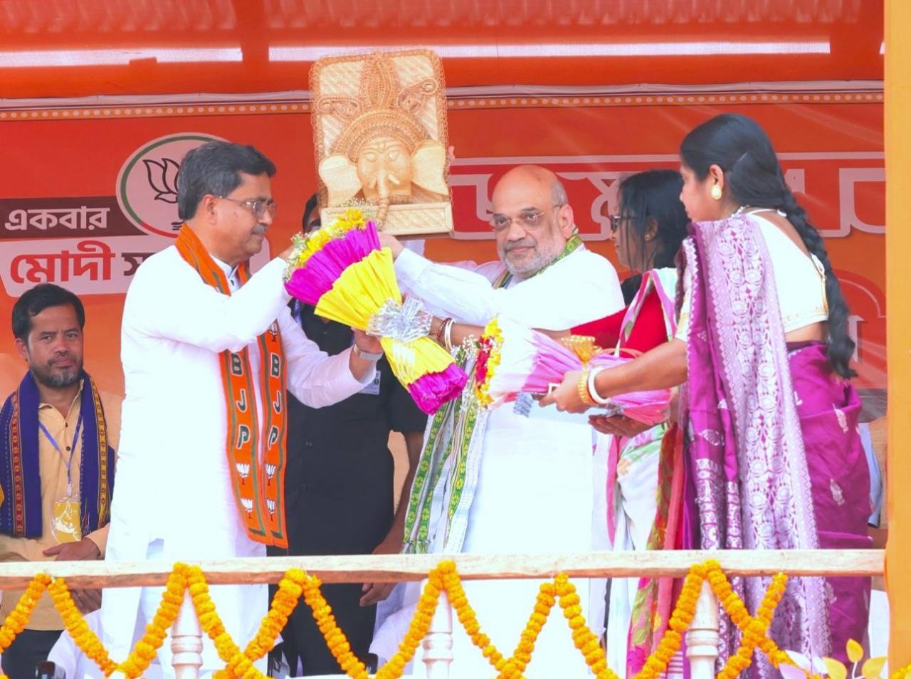 Leftists have left Tripura empty-handed in the name of development: Amit Shah