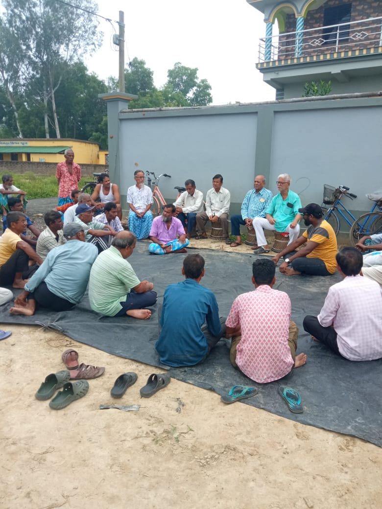 বোলপুর শিবপুর মৌজায় জমির বর্গাদার পাট্টাদার সহ মিছিল ও পথসভা বিষয়ক আলোচনা সভা,সাবিরগঞ্জ গ্রামে