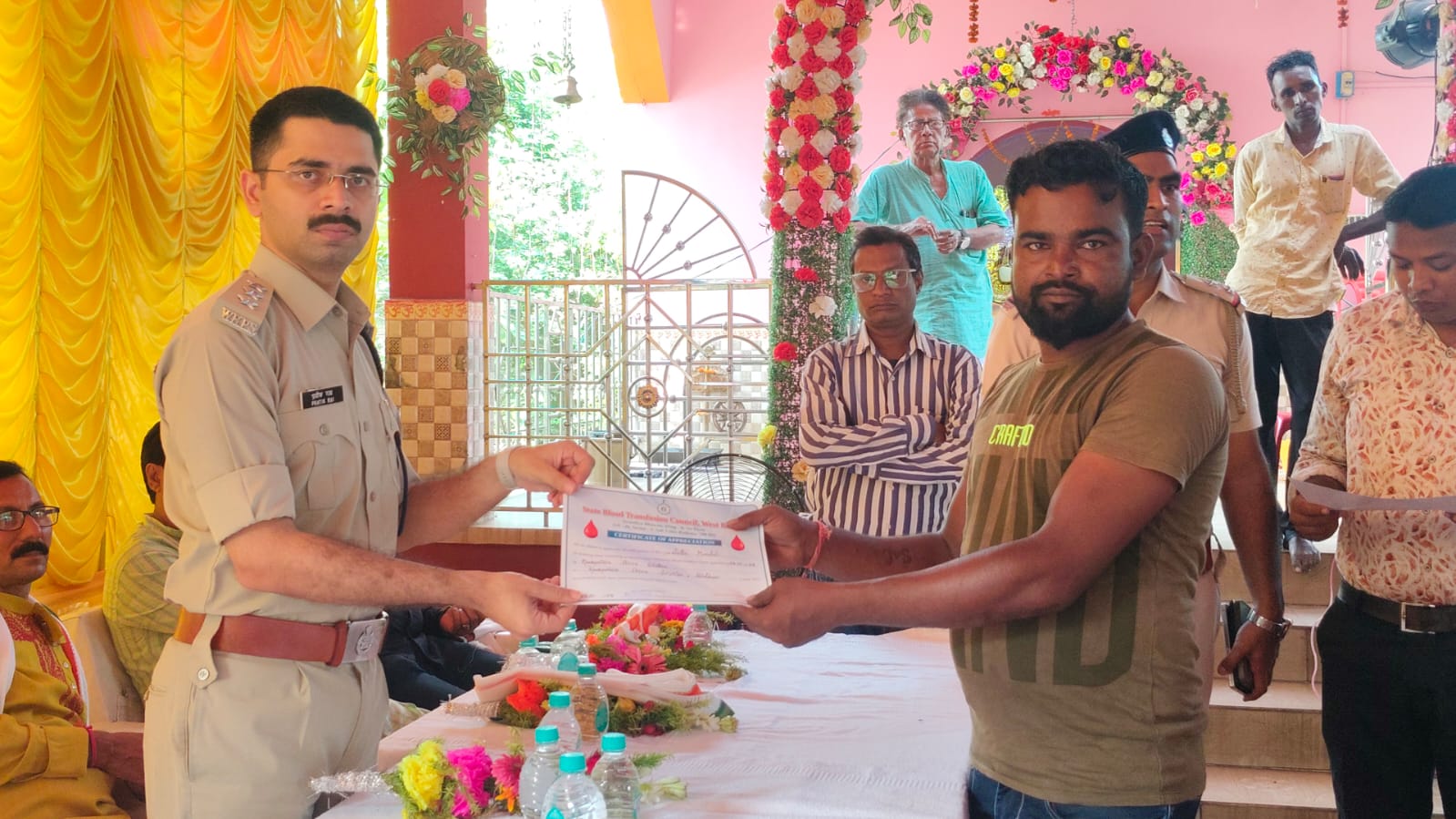 কাঁকরতলা থানার উদ্যোগে স্বেচ্ছায় রক্তদান ও চক্ষু পরীক্ষা শিবির