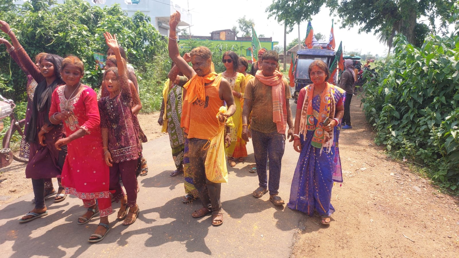 ভারতীয় জনতা পার্টির রাইপুর ১ মন্ডল এর বিজয় মিছিল।